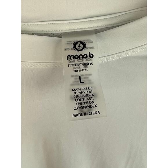 Mono B Womens Large Compression Shirt NWT - Picture 3 of 4